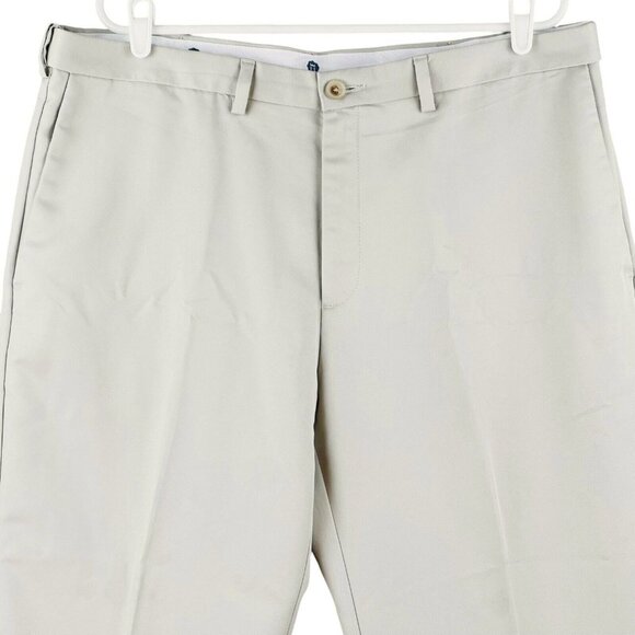 Haggar Men's Dress Pants Size 40x29 Straight Leg Mid Rise Sand Color Classic - Picture 3 of 11